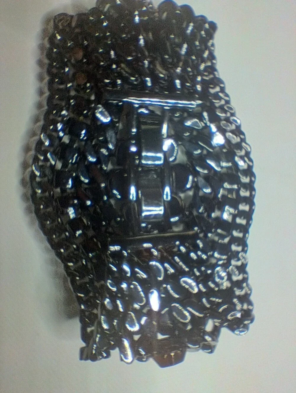 Stella & Dot Kahlo Statement Cuff Bracelet in Metallic Gunmetal